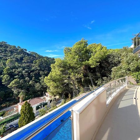 Villa De Lujo Con Vistas Al Mar Y Piscina Privada Santa Susanna Luaran gambar